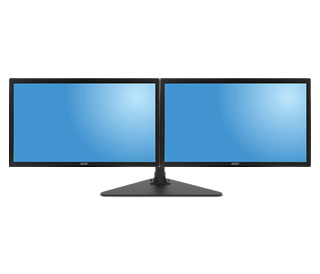 Dual 21.5-inch horizontal monitor array