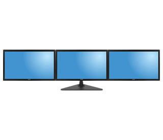 Triple 24-inch horizontal monitor array