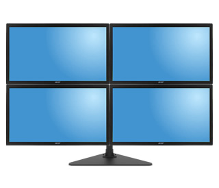 Quad 24-inch square monitor array