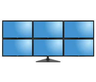 Six 24-inch monitor array